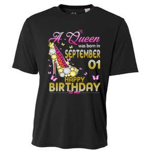 A Queen Was Born In September 1st Happy Birthday To Me 1 Cooling Performance Crew T-Shirt