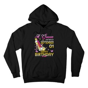 A Queen Was Born In September 1st Happy Birthday To Me 1 Hoodie