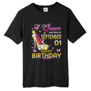 A Queen Was Born In September 1st Happy Birthday To Me 1 Tall Fusion ChromaSoft Performance T-Shirt