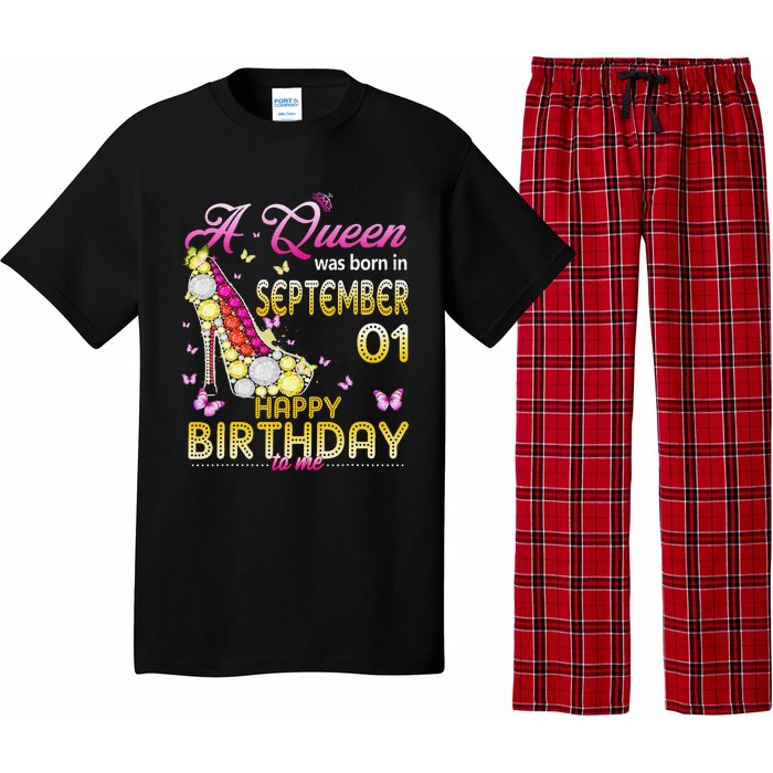 A Queen Was Born In September 1st Happy Birthday To Me 1 Pajama Set