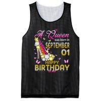 A Queen Was Born In September 1st Happy Birthday To Me 1 Mesh Reversible Basketball Jersey Tank