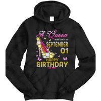 A Queen Was Born In September 1st Happy Birthday To Me 1 Tie Dye Hoodie