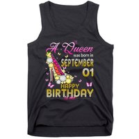 A Queen Was Born In September 1st Happy Birthday To Me 1 Tank Top