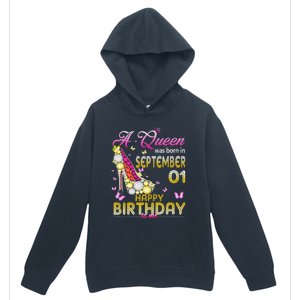 A Queen Was Born In September 1st Happy Birthday To Me 1 Urban Pullover Hoodie