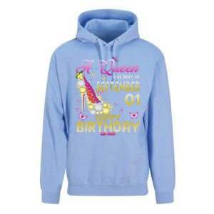 A Queen Was Born In September 1st Happy Birthday To Me 1 Unisex Surf Hoodie