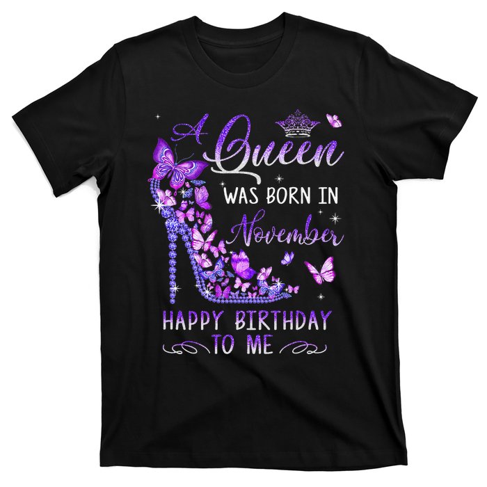 A Queen Was Born In November Cute Birthday T-Shirt