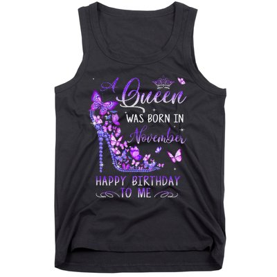 A Queen Was Born In November Cute Birthday Tank Top