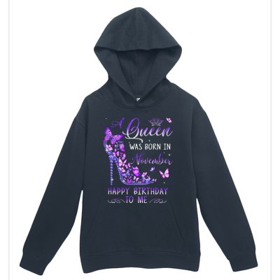 A Queen Was Born In November Cute Birthday Urban Pullover Hoodie