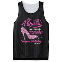 A Queen Was Born In November Gift Funny November Birthday Mesh Reversible Basketball Jersey Tank