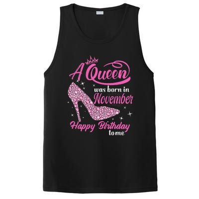 A Queen Was Born In November Gift Funny November Birthday PosiCharge Competitor Tank