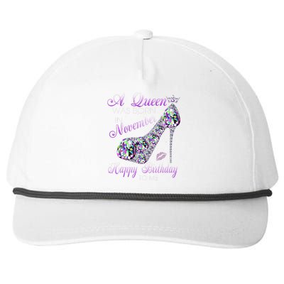 A Queen Was Born In November Happy Birthday To Me High Heel Snapback Five-Panel Rope Hat