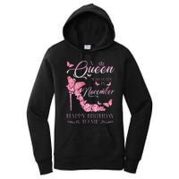 A Queen Was Born In November Happy Birthday To Me High Heel Women's Pullover Hoodie