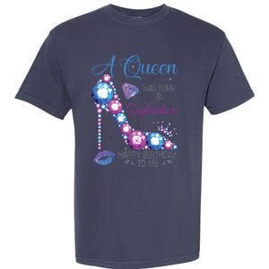 A Queen Was Born In September Happy Birthday To Me High Heel Garment-Dyed Heavyweight T-Shirt