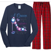 A Queen Was Born In September Happy Birthday To Me High Heel Long Sleeve Pajama Set