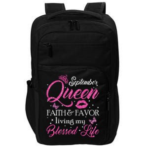 A Queen Was Born In September Shirts September Queen Girl Impact Tech Backpack