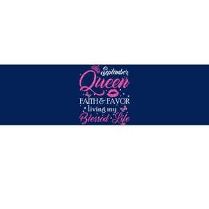 A Queen Was Born In September Shirts September Queen Girl Bumper Sticker