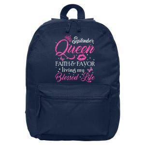 A Queen Was Born In September Shirts September Queen Girl 16 in Basic Backpack