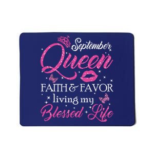 A Queen Was Born In September Shirts September Queen Girl Mousepad