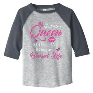 A Queen Was Born In September Shirts September Queen Girl Toddler Fine Jersey T-Shirt