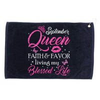 A Queen Was Born In September Shirts September Queen Girl Grommeted Golf Towel