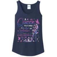 A Queen Was Born In September Happy Birthday To Me Ladies Essential Tank