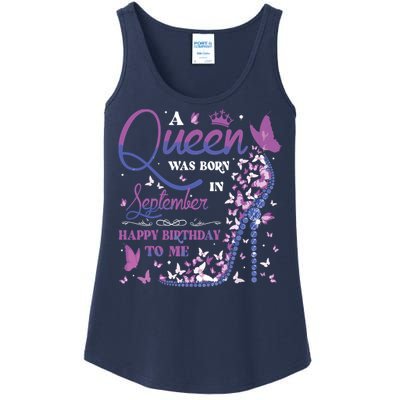 A Queen Was Born In September Happy Birthday To Me Ladies Essential Tank