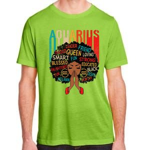 Aquarius Queen Zodiac Birthday Afro Woman Black Adult ChromaSoft Performance T-Shirt