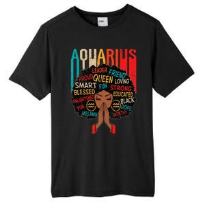 Aquarius Queen Zodiac Birthday Afro Woman Black Tall Fusion ChromaSoft Performance T-Shirt