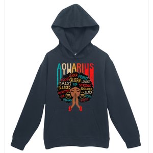 Aquarius Queen Zodiac Birthday Afro Woman Black Urban Pullover Hoodie