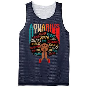 Aquarius Queen Zodiac Birthday Afro Woman Black Mesh Reversible Basketball Jersey Tank