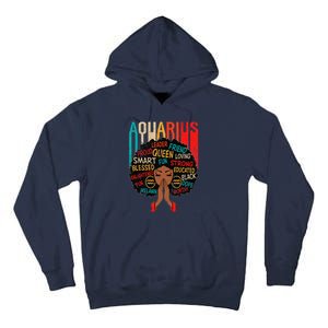 Aquarius Queen Zodiac Birthday Afro Woman Black Tall Hoodie