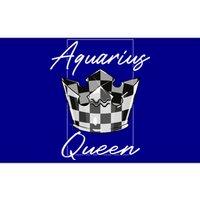 Aquarius Queen Zodiac Sign With Checkerboard Pattern Crown Gift Bumper Sticker