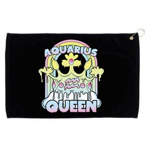 Aquarius Queen Zodiac Sign With Crown Kawaii Pastel Goth Gift Grommeted Golf Towel