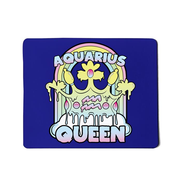 Aquarius Queen Zodiac Sign With Crown Kawaii Pastel Goth Gift Mousepad