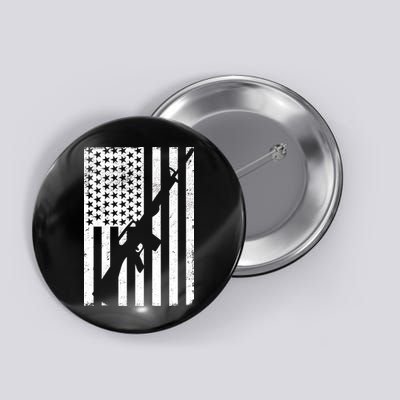 AR-15 Gun Vintage American Flag Button