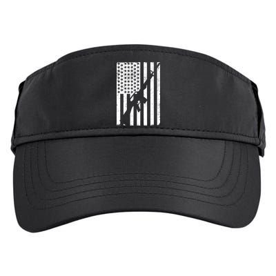AR-15 Gun Vintage American Flag Adult Drive Performance Visor