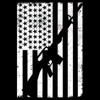 AR-15 Gun Vintage American Flag Baby Bodysuit