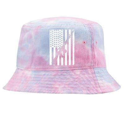 AR-15 Gun Vintage American Flag Tie-Dyed Bucket Hat