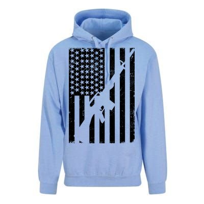 AR-15 Gun Vintage American Flag Unisex Surf Hoodie