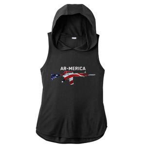 Ar-Merica Ladies PosiCharge Tri-Blend Wicking Draft Hoodie Tank