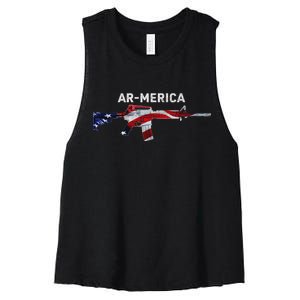 Ar-Merica Women's Racerback Cropped Tank