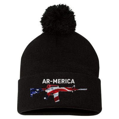 Ar-Merica Pom Pom 12in Knit Beanie