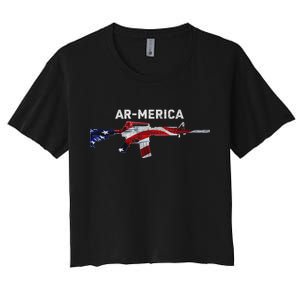 Ar-Merica Women's Crop Top Tee