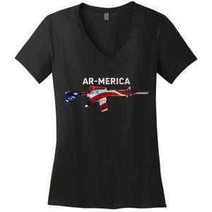 Ar-Merica Women's V-Neck T-Shirt