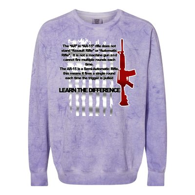 AR15 Not AN Assault Rifle Guns Quote Colorblast Crewneck Sweatshirt