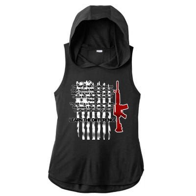 AR15 Not AN Assault Rifle Guns Quote Ladies PosiCharge Tri-Blend Wicking Draft Hoodie Tank