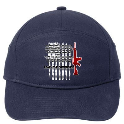 AR15 Not AN Assault Rifle Guns Quote 7-Panel Snapback Hat