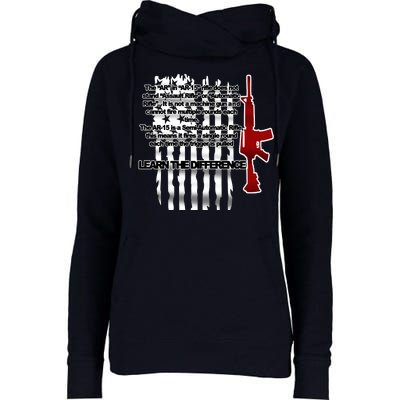 AR15 Not AN Assault Rifle Guns Quote Womens Funnel Neck Pullover Hood