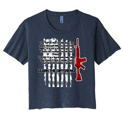 AR15 Not AN Assault Rifle Guns Quote Women's Crop Top Tee