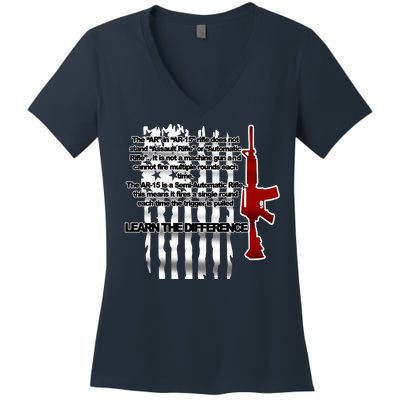 AR15 Not AN Assault Rifle Guns Quote Women's V-Neck T-Shirt